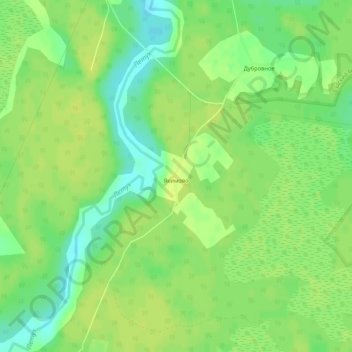 Mapa topográfico Якимово, altitud, relieve