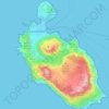 Mapa topográfico Isola di Vulcano, altitud, relieve