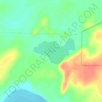 Mapa topográfico Pratt Lake, altitud, relieve