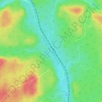 Mapa topográfico Goat River, altitud, relieve