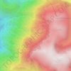 Mapa topográfico Páramo de Frontino, altitud, relieve