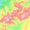 Mapa topográfico Parc National de Toubkal, altitud, relieve