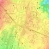 Mapa topográfico Corredor Avenida Reforma, altitud, relieve