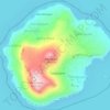 Mapa topográfico Amantani, altitud, relieve