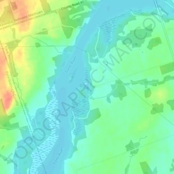 Mapa topográfico Trent River, altitud, relieve