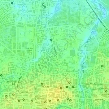 Mapa topográfico Siddheshwar Hanuman Mandir Udyaan, altitud, relieve