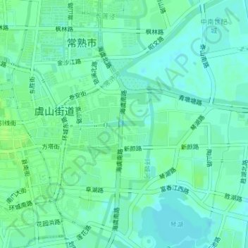 Mapa topográfico 枫泾, altitud, relieve