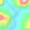 Mapa topográfico Río Uribante, altitud, relieve
