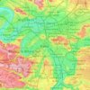 Mapa topográfico París, altitud, relieve
