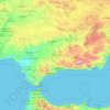 Mapa topográfico Andalucía, altitud, relieve