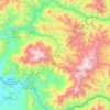 Mapa topográfico Sozoranga, altitud, relieve
