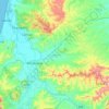 Mapa topográfico Parroquia Rocafuerte, altitud, relieve