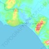Mapa topográfico Barbate, altitud, relieve