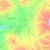 Mapa topográfico Cayambe, altitud, relieve