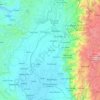 Mapa topográfico Los Ríos, altitud, relieve