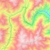 Mapa topográfico Amaluza, altitud, relieve