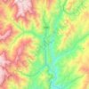 Mapa topográfico Palanda, altitud, relieve