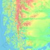 Mapa topográfico Puerto Natales, altitud, relieve
